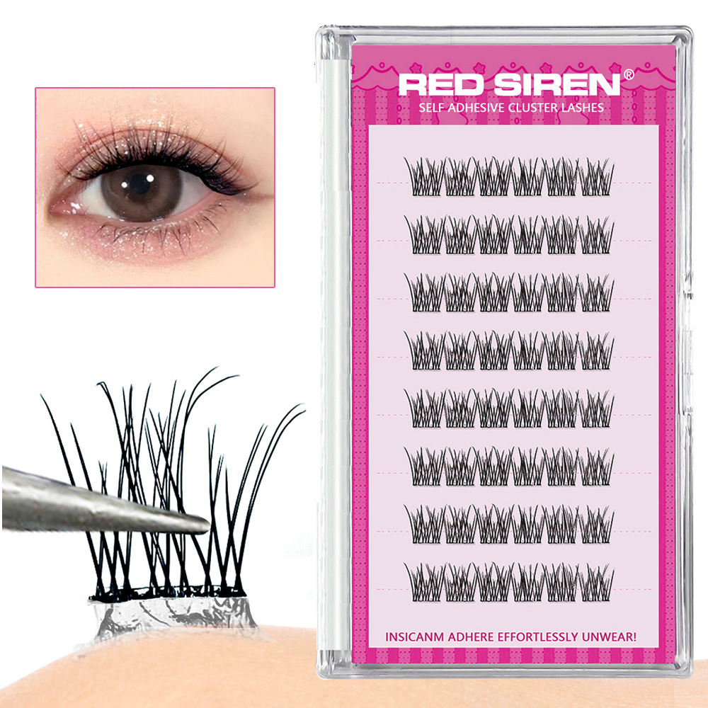 Eyelash Extension Korea Natural - REDSIREN Self Adhesive Cluster Lashes No