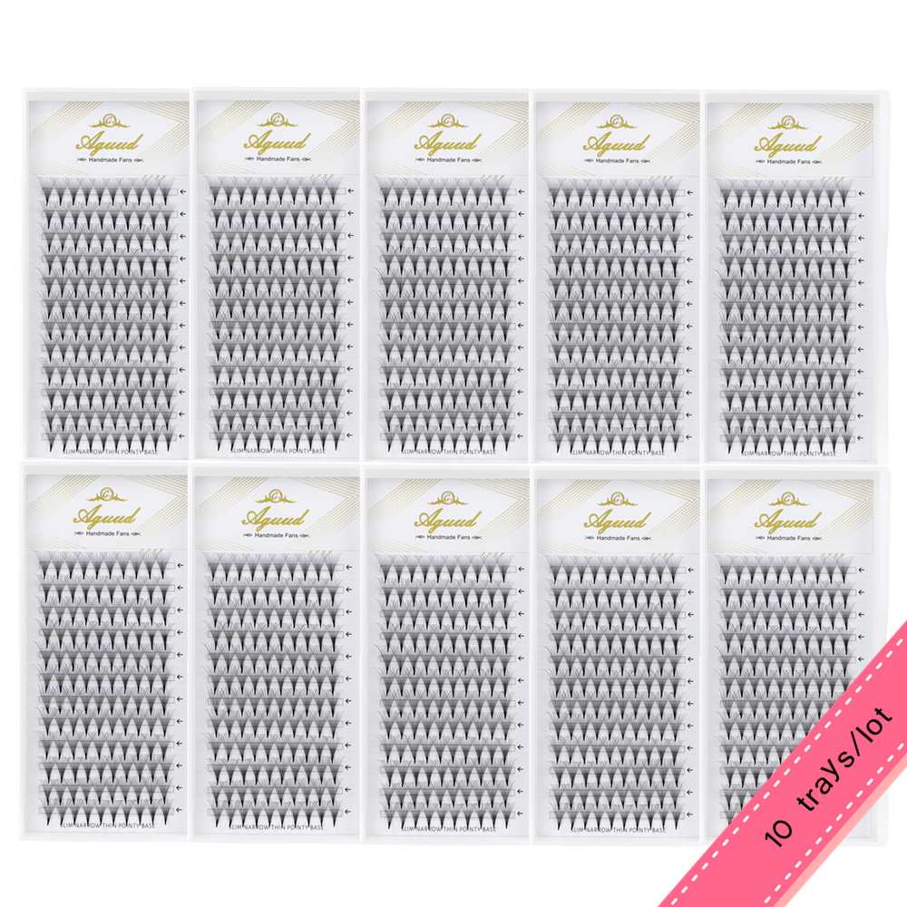 Eyelash Extension Korea Natural - AGUUD 10 trays/lot 3D-16D Korea Premade