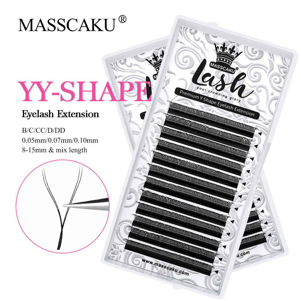 Eyelash Extension Korea Natural - MASSCAKU 0.05mm 0.07mm C CC D