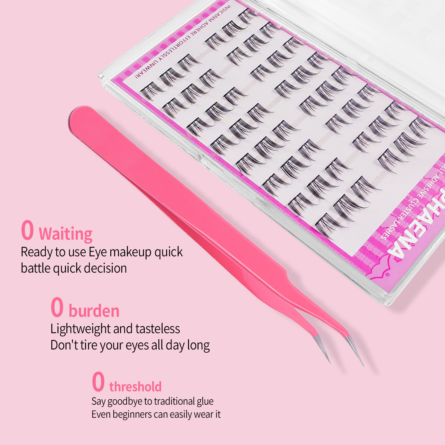 REDSIREN Self Adhesive Cluster - Eyelash Extension Korea Natural avaliação e preço