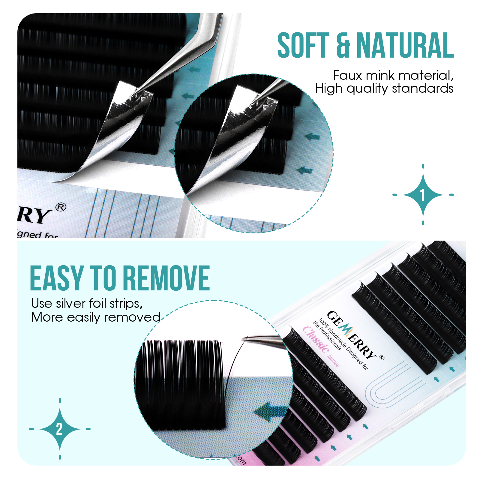 GEMERRY 25mm Individual Extens - Eyelash Extension Korea Natural avaliação e preço