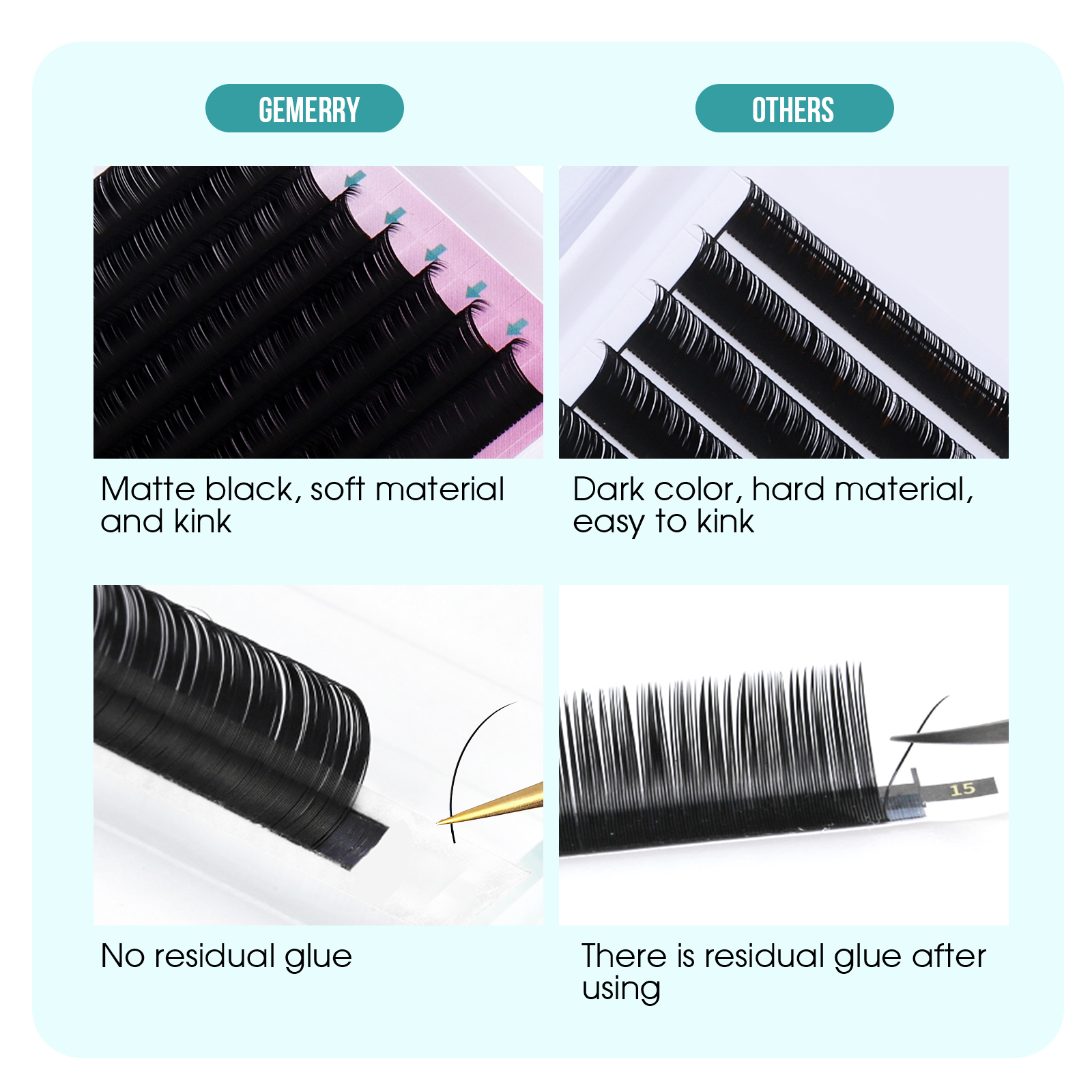 GEMERRY 25mm Individual Extens - Eyelash Extension Korea Natural avaliação e preço