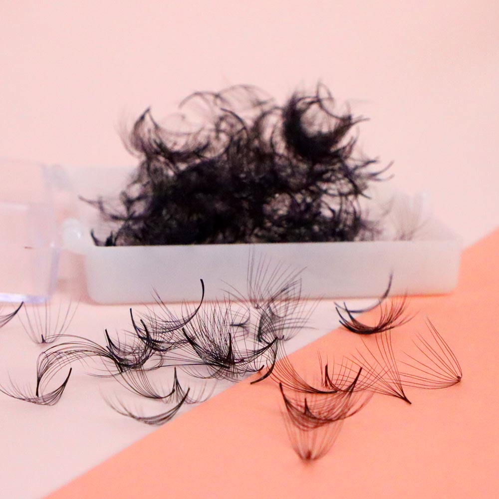 500 Loose Fans False Eyelashes - Eyelash Extension Korea Natural avaliação e preço